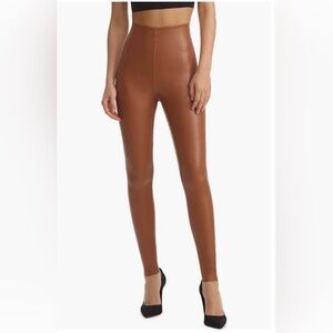 Commando Perfect Control Faux Leather Legging in Cocoa XS